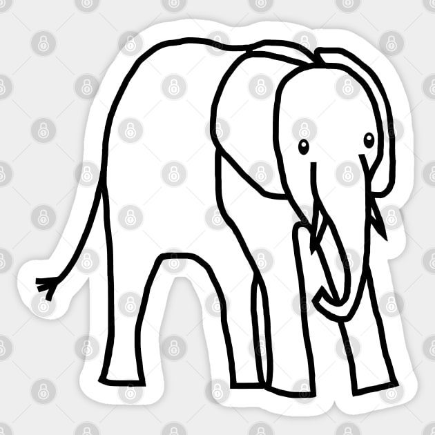 Little Elephant Outline Sticker by ellenhenryart